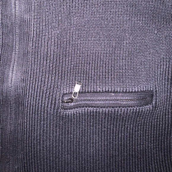 Cutter & Buck Black Zip-up Knit Sweater size Large - Picture 4 of 10